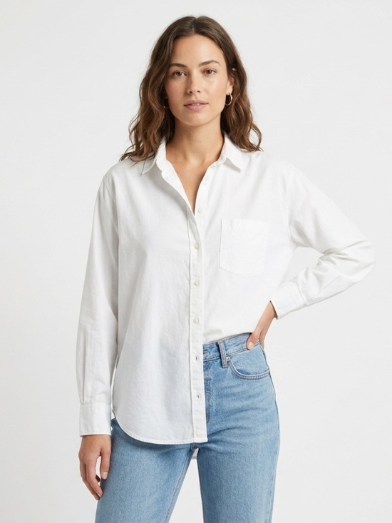 Madewell Tops - Madewell Women Central Shirt White Cotton Modal Button Up S